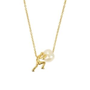CreatedbyILL “Sisyphus Necklace” Gold Vermeil Pearl NEW IN BOX — SOLD OUT